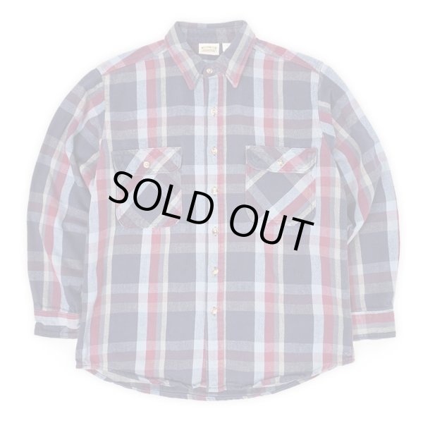 画像1: Late 90's FIVE BROTHER ヘビーネルシャツ “Navy Plaid” (1)