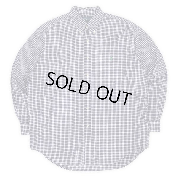 画像1: 90's Polo Ralph Lauren ボタンダウンシャツ "BLAKE / Navy Gingham Plaid" (1)