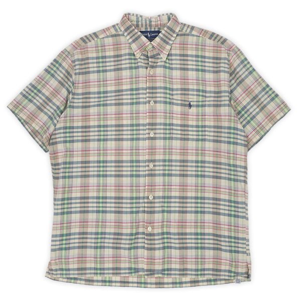 画像1: 90's Polo Ralph Lauren S/S ボタンダウンシャツ "GREGGOR" (1)