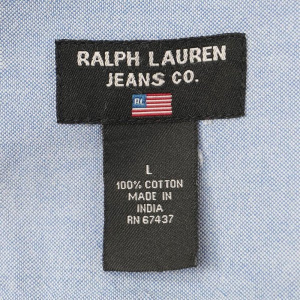 画像2: 90's POLO JEANS ボタンダウンシャツ “星条旗ロゴ刺繍” (2)