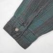 画像4: 90's FIVE BROTHER ヘビーネルシャツ "MADE IN USA / Green×Black Ombre Plaid" (4)