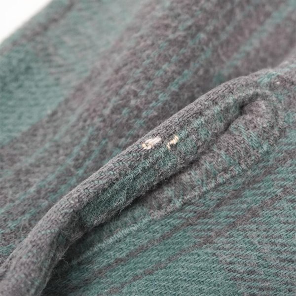 画像5: 90's FIVE BROTHER ヘビーネルシャツ "MADE IN USA / Green×Black Ombre Plaid" (5)