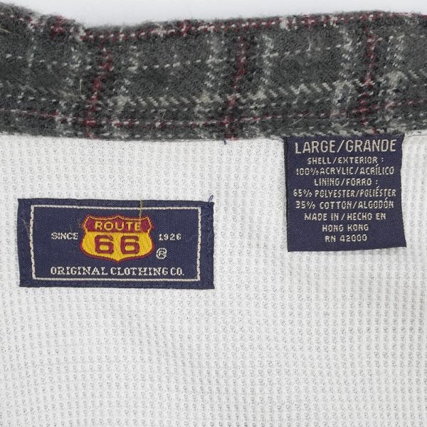 画像2: 00's ROUTE 66 サーマルライナー アクリルフランネルシャツ (2)