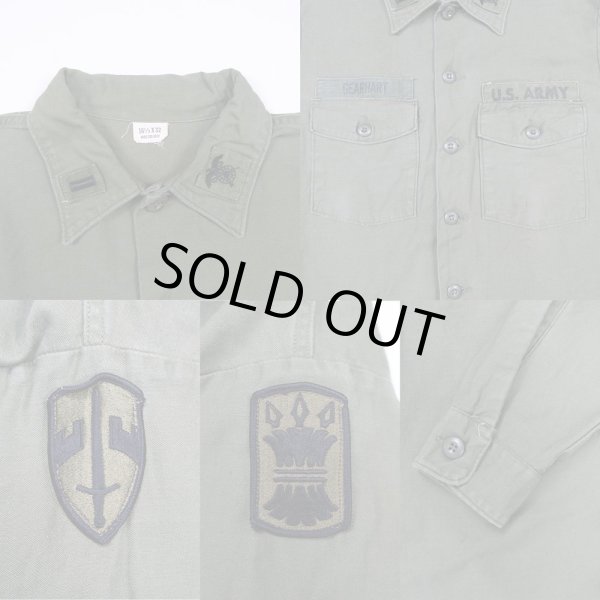画像4: 70's US.ARMY コットンサテン ユーティリティーシャツ (4)