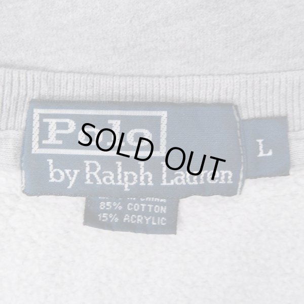 画像2: 90's Polo Ralph Lauren リバースウィーブタイプ スウェット "GRAY" (2)