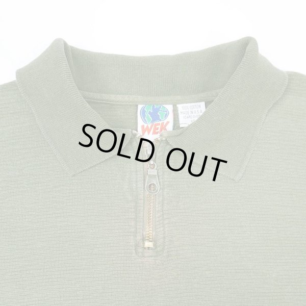 画像4: 90's WEK ハーフジップ スウェットポロ "MADE IN USA" (4)