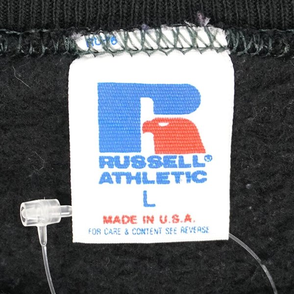 画像2: 80's RUSSELL カレッジプリントスウェット “MADE IN USA / BLACK” (2)