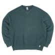 画像1: 90's RUSSELL 前V ブランクスウェット "MADE IN USA / BLUE GREEN" (1)