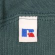 画像3: 90's RUSSELL 前V ブランクスウェット "MADE IN USA / BLUE GREEN" (3)