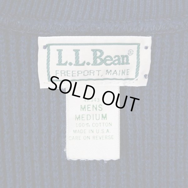 画像3: 90's L.L.Bean ヘンリーネック コットンニット "MADE IN USA" (3)