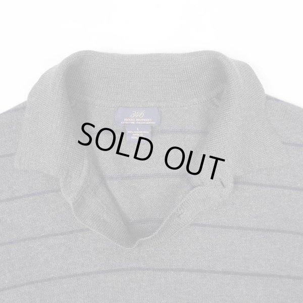 画像3: 00's Brooks Brothers 346 ボーダー柄 ニットポロ (3)