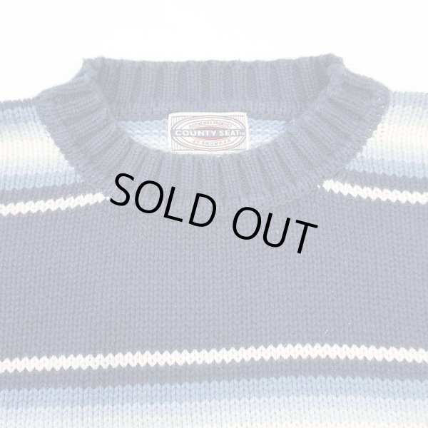画像4: 90's COUNTY SEAT グラデーションボーダー柄 コットンニット (4)