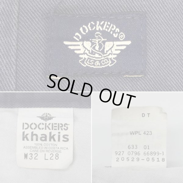画像3: 90's DOCKERS 2タック チノトラウザー "FADE NAVY / W32 L28" (3)