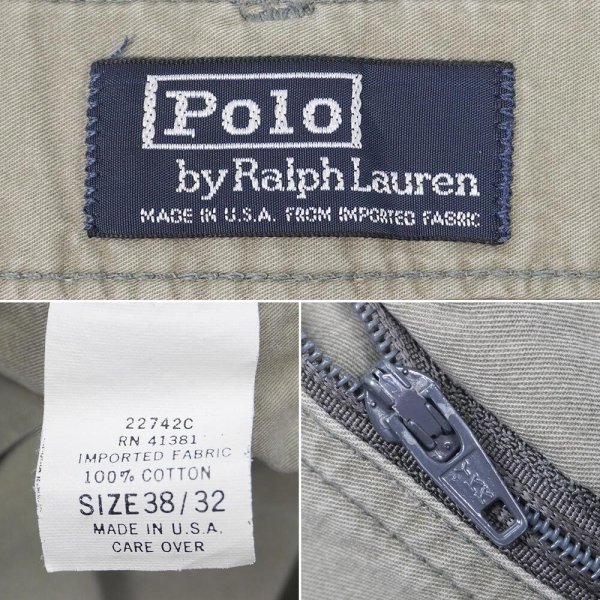 画像4: Early 90's Polo Ralph Lauren 2タック ポプリントラウザー "MADE IN USA / W38 L32" (4)