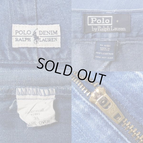 画像3: 90's Polo Ralph Lauren 2タック デニムショーツ (3)