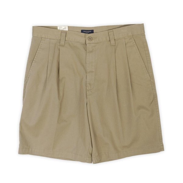 画像1: 00's DOCKERS 2タック チノショーツ "DEADSTOCK / Beige / W34" (1)
