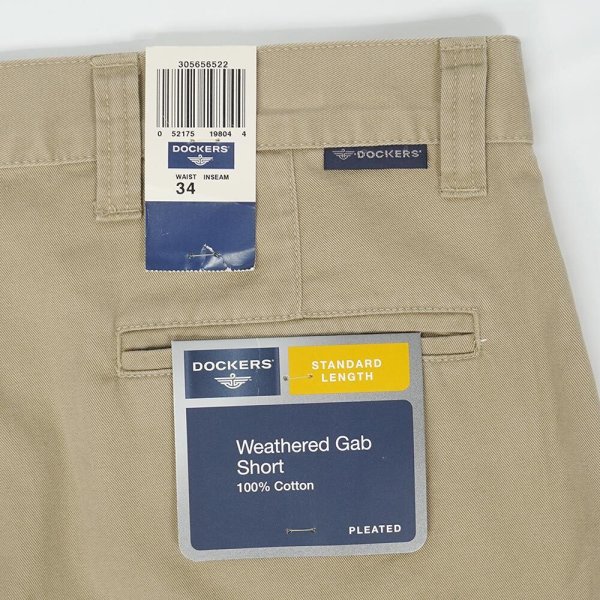 画像3: 00's DOCKERS 2タック チノショーツ "DEADSTOCK / Beige / W34" (3)