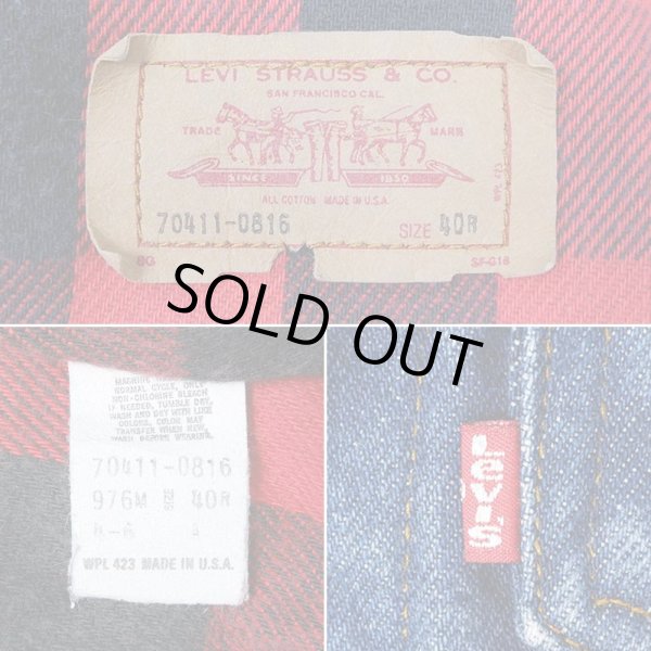 画像3: 80's Levi's 70411-0816 フランネルライナー デニムジャケット "MADE IN USA" (3)