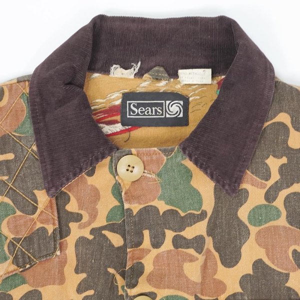 画像4: 70's Sears ダックハンターカモ柄 ハンティングジャケット (4)
