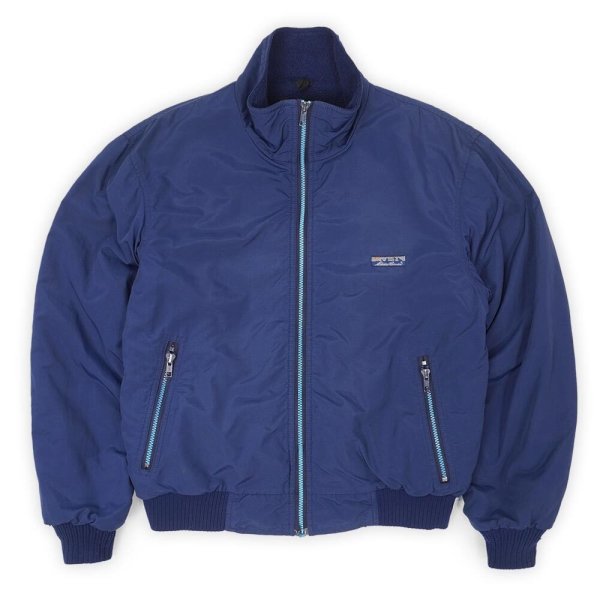 画像1: 80-90's Eddie Bauer フリースライナーナイロンジャケット "MADE IN USA / NAVY×NAVY" (1)