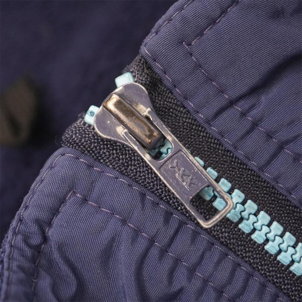 画像4: 80-90's Eddie Bauer フリースライナーナイロンジャケット "MADE IN USA / NAVY×NAVY" (4)