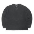 画像1: 00's Eddie Bauer 前V サーマルカットソー "BLACK" (1)