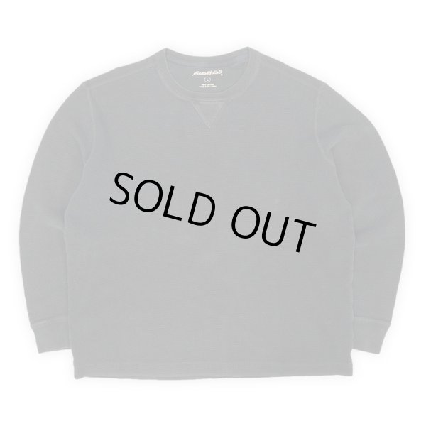 画像1: 00's Eddie Bauer 前V サーマルカットソー "BLACK" (1)