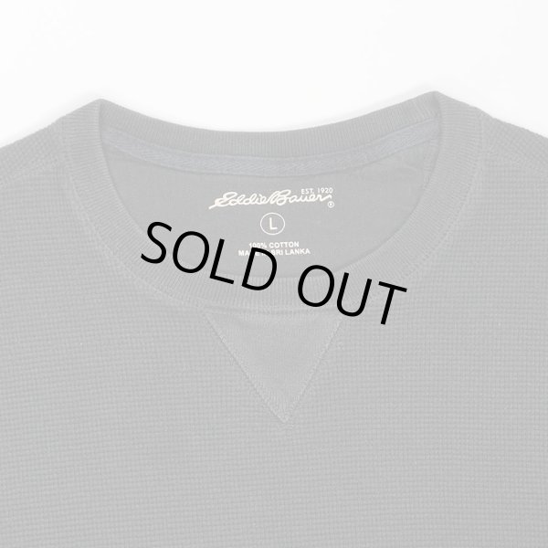 画像3: 00's Eddie Bauer 前V サーマルカットソー "BLACK" (3)