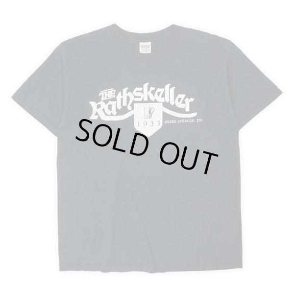 画像1: Early 00's THE Rathskeller ロゴプリントTシャツ "Fade Black" (1)