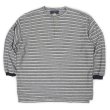 画像1: 90's CZ BASICS L/S マルチボーダー ヘンリーネック Tシャツ (1)