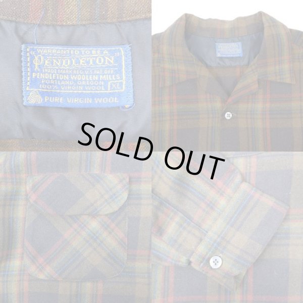 画像3: 70's Pendleton ウールシャツ "BROWN BASE / MADE IN USA" (3)