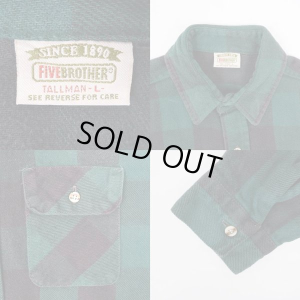 画像3: 90's FIVE BROTHER ヘビーネルシャツ (3)