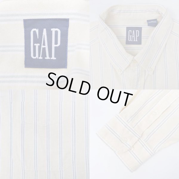 画像3: 90's OLD GAP マルチストライプ柄 ボタンダウンシャツ (3)