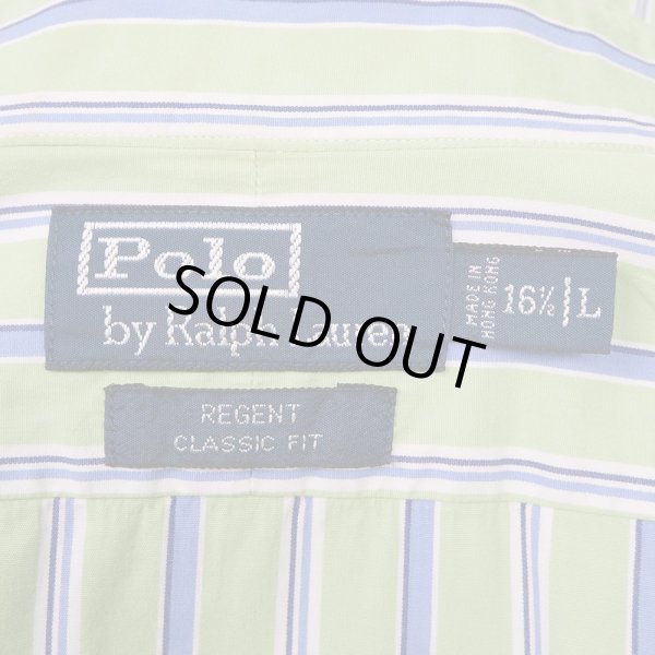 画像2: 90-00's Polo Ralph Lauren マルチストライプ柄 レギュラーカラーシャツ "REGENT" (2)