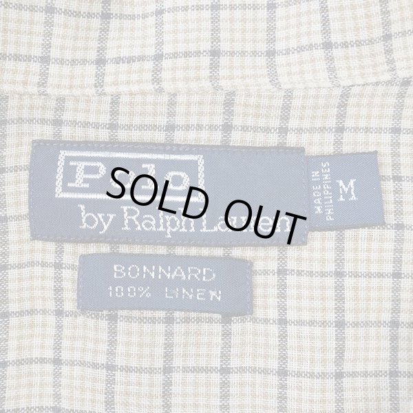 画像2: 90's Polo Ralph Lauren L/S リネンシャツ "BONNARD" (2)