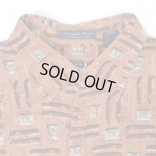 画像3: 90's GANT 総柄 S/S レギュラーカラーシャツ "RAYON×LINEN" (3)