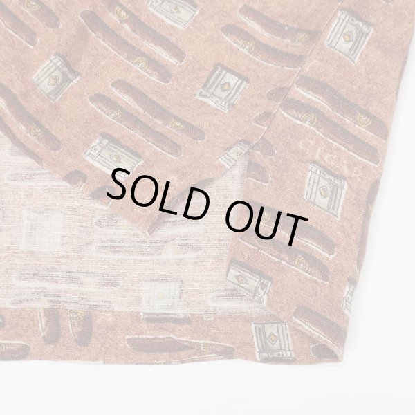 画像4: 90's GANT 総柄 S/S レギュラーカラーシャツ "RAYON×LINEN" (4)