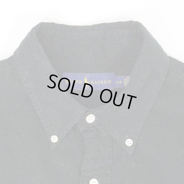 画像4: 00's Polo Ralph Lauren コーデュロイ ボタンダウンシャツ "BLACK" (4)