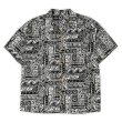 画像1: 90-00's Quiksilver S/S 総柄 オープンカラーシャツ "BLACK BASE" (1)