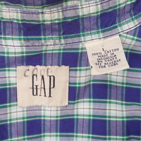 画像2: Early 00's OLD GAP S/S ボタンダウンシャツ (2)