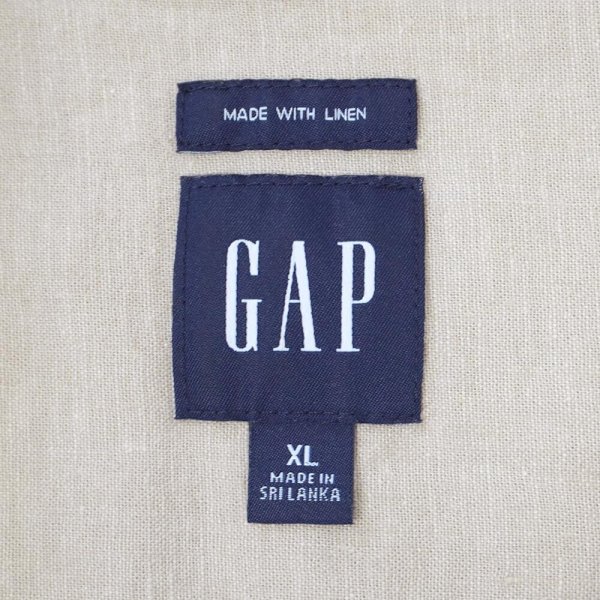画像2: 00's GAP S/S オープンカラーシャツ "LINEN × COTTTON" (2)