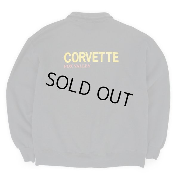 画像2: 90's FOX VALLEY CORVETTE CLUB ハーフジップスウェット "JERZEES Body / BLACK" (2)