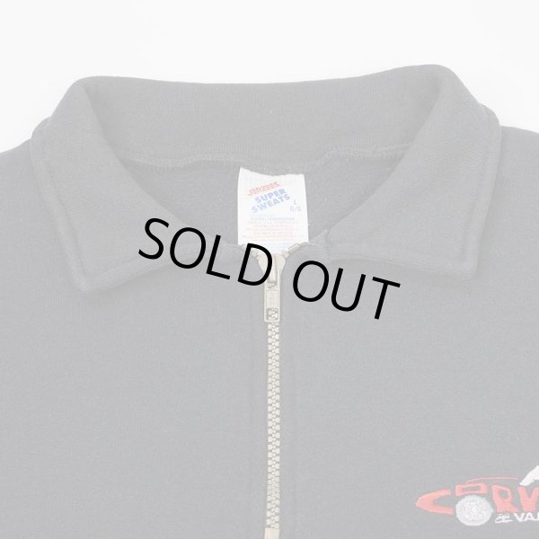 画像4: 90's FOX VALLEY CORVETTE CLUB ハーフジップスウェット "JERZEES Body / BLACK" (4)