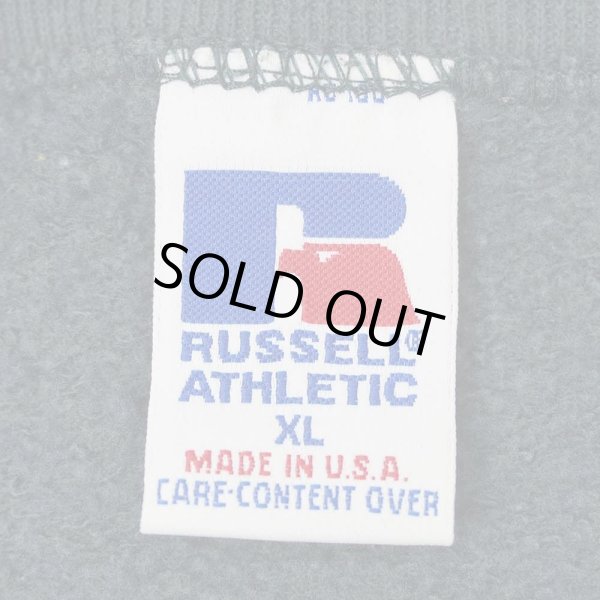 画像2: 90'S RUSSELL 前V ブランクスウェット "MADE IN USA / sizeXL / STEEL NAVY" (2)