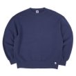 画像1: 90's RUSSELL 前V ブランクスウェット "MADE IN USA / NAVY" (1)
