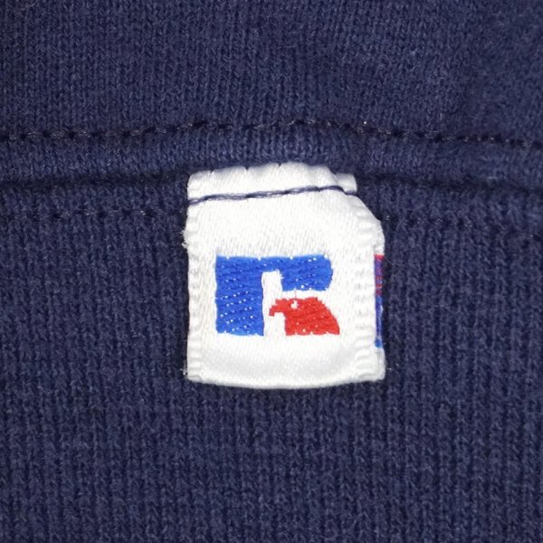 画像3: 90's RUSSELL 前V ブランクスウェット "MADE IN USA / NAVY" (3)