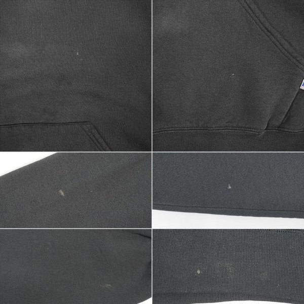 画像4: 90's RUSSELL ブランクスウェットパーカー “MADE IN USA / FADE BLACK” (4)