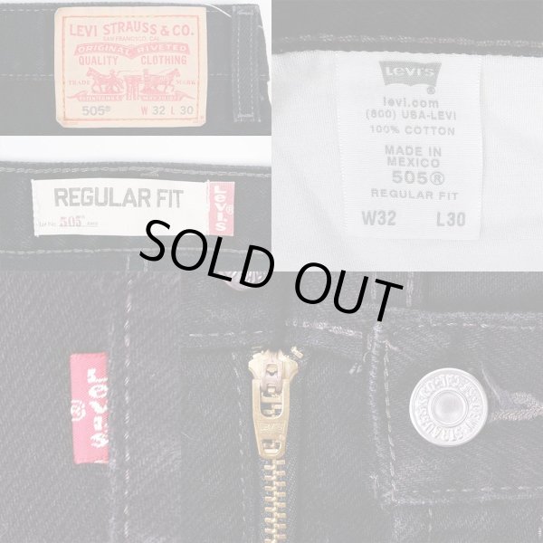 画像3: 00's Levi's 505 ブラックデニムパンツ "W34 L30" (3)