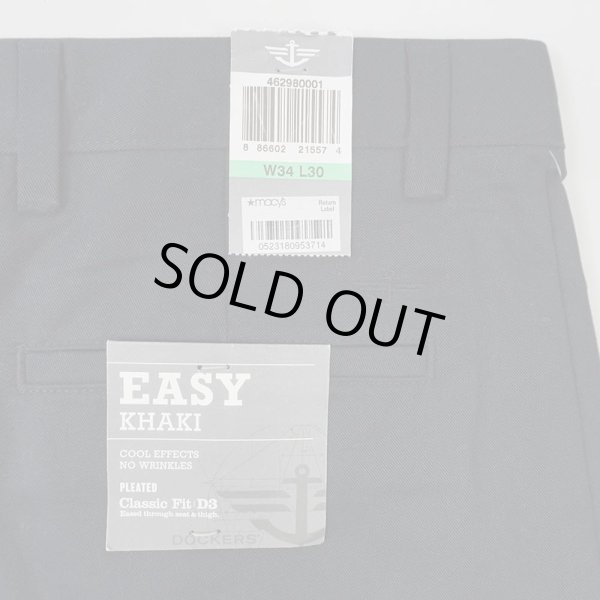 画像3: 00's DOCKERS 2タック チノトラウザー "DEADSTOCK / BLACK / W34 L30" (3)