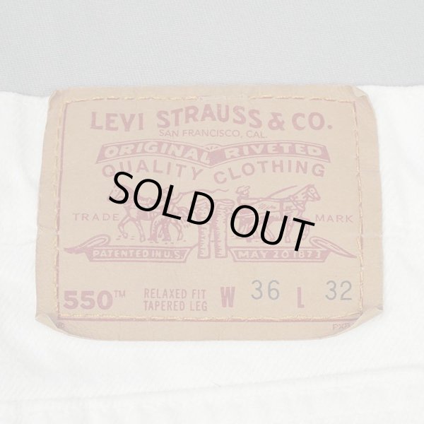 画像3: 90's Levi's 550 ホワイトデニムパンツ "MADE IN USA / W36 L32" (3)